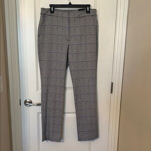 White House Black Market Women's Houndstooth Straight-Leg Pants